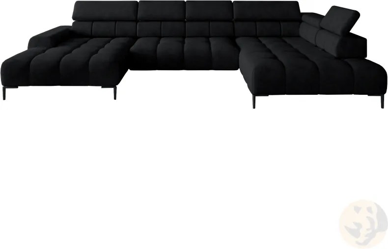 Narożnik PLAZA XL Prawostronny Elektryczna regulacja Tkanina SOLAR 99 WERSAL