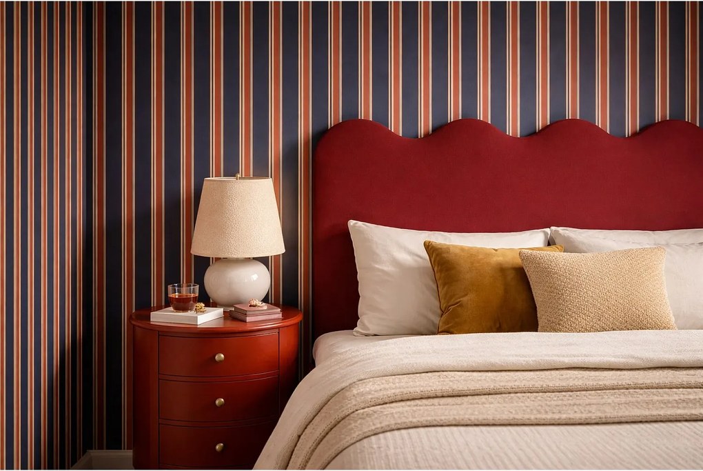 Tapicerowany zagłówek o falistym kształcie 160x73,5 cm