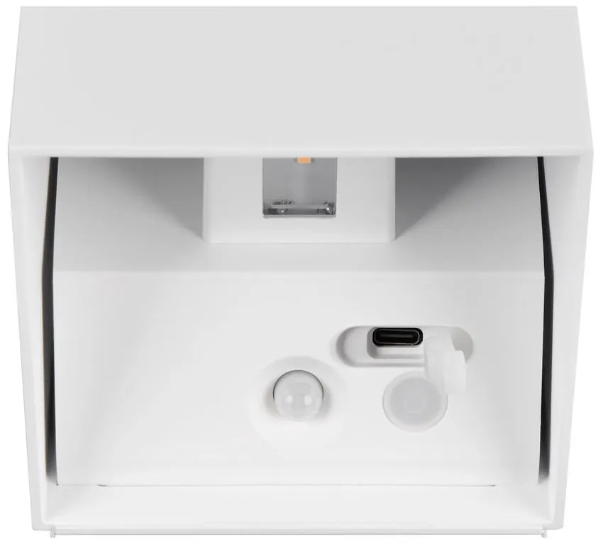 Lampa zewnętrzna ścienna LED z czujnikiem ruchu na USB (wysokość 10 cm) Genie – Reality