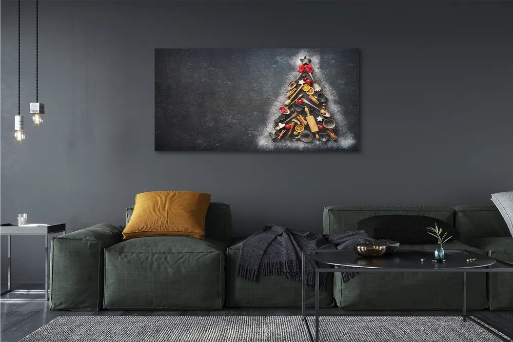 Duży obraz na płótnie Choinka i Dekoracje