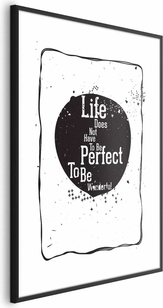 Plakat Life 40x60 cm z ramą czarną z marginesem ARTGEIST B