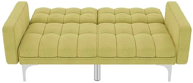 Rozkładana dwuosobowa zielona sofa - Kvetos 2D