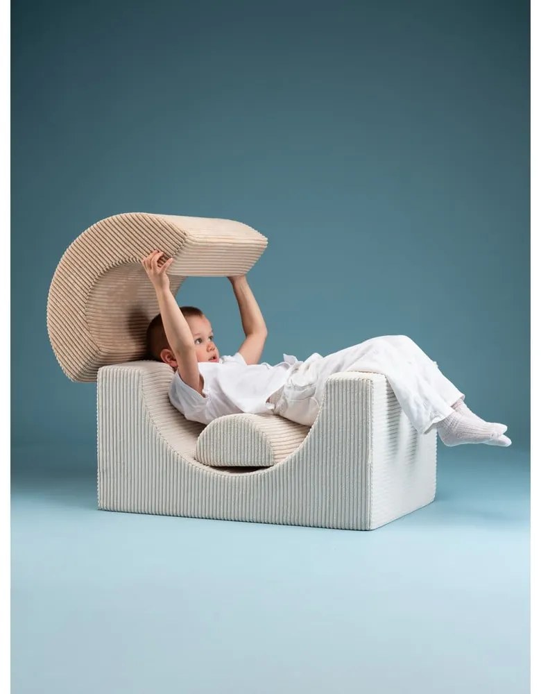 Kremowy sztruksowy piankowy plac zabaw 3 szt. wysokość 37 cm 75x49 cm Rainbow Montessori – Wigiwama