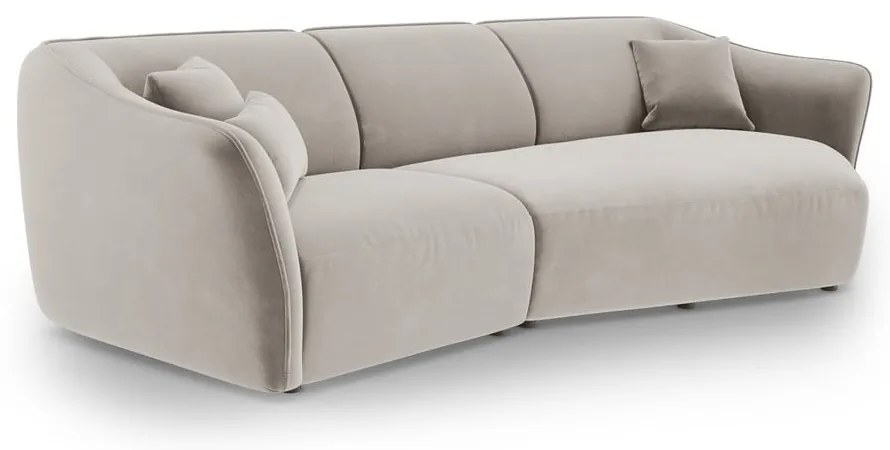 Beżowy aksamitny narożnik Tokyo – Cosmopolitan Design