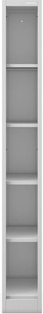 Metalowy regał na segregatory Tim, 25 × 40 × 195 cm, kolor szary