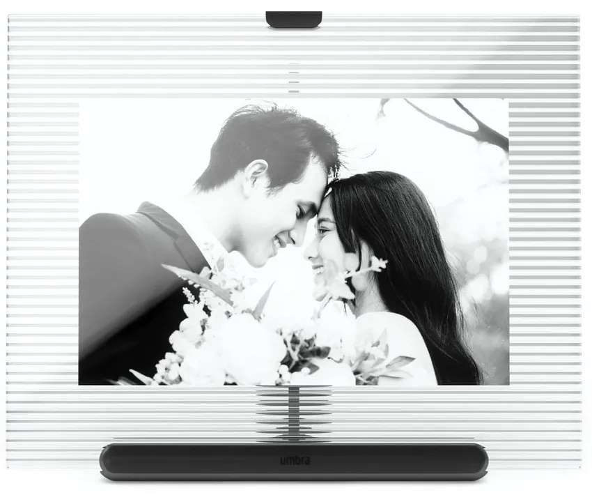 Czarna szklana ramka stojąca 16x20 cm Flute – Umbra