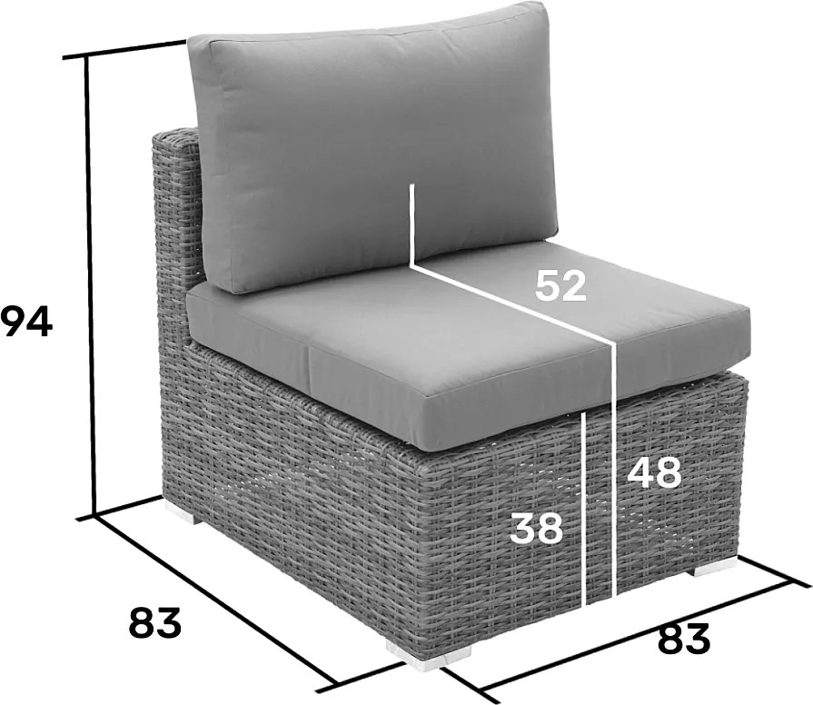 Zestaw rattanowy MALIBU dla 4 osób (cappuccino)