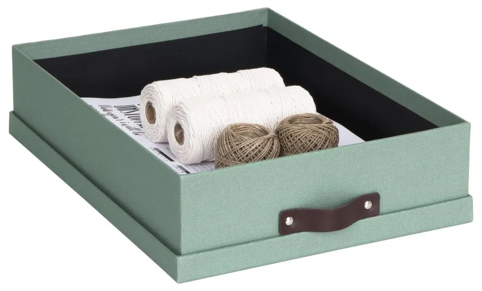 Zielony kartonowy organizer na dokumenty Oskar Canvas Paper Laminate – Bigso