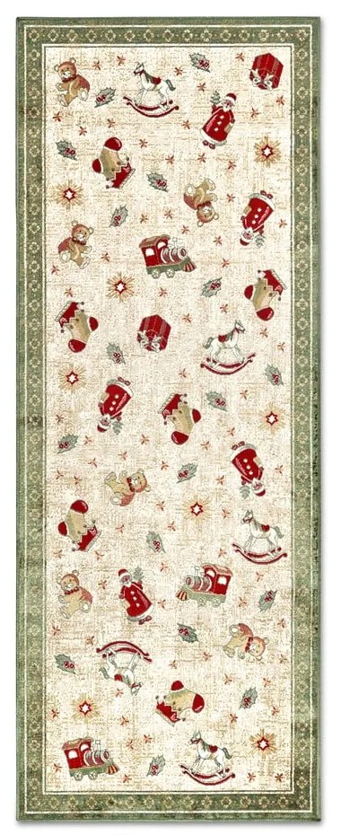 Zielony chodnik z mieszanki bawełny ze świątecznym motywem 80x200 cm Toy's Delight Green Christmas – Villeroy&amp;Boch