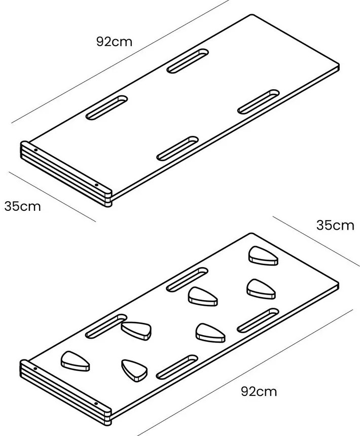 Huśtawka z litego drewna sosnowego w naturalnym kolorze 39x75x38 cm Montessori – Meowbaby