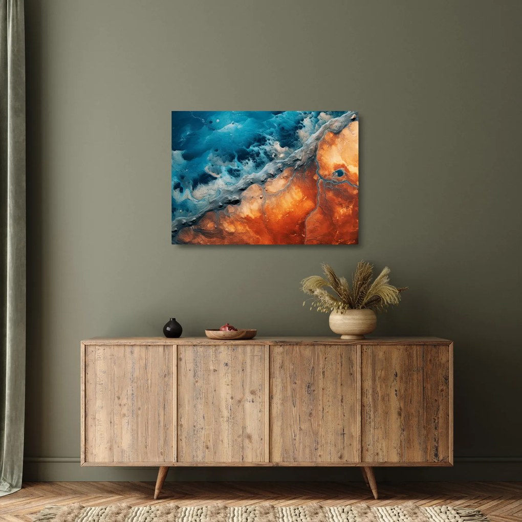 Obraz na szkle - Woda i ogień (70x50 cm)