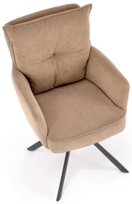 Krzesło tapicerowane K528 cappuccino obracane HALMAR