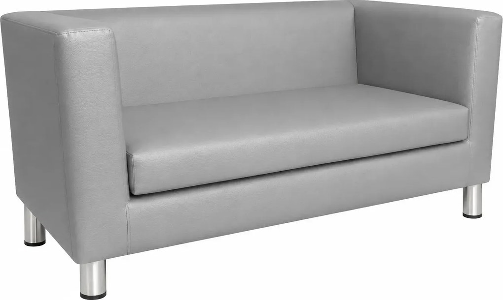 Sofa Monaco : Kolor nogi - Chrom, Kolor tkaniny - EKO-SKÓRA - 22D, Typ tkaniny - Eko-skóra , Wysokość nogi - 15 cm