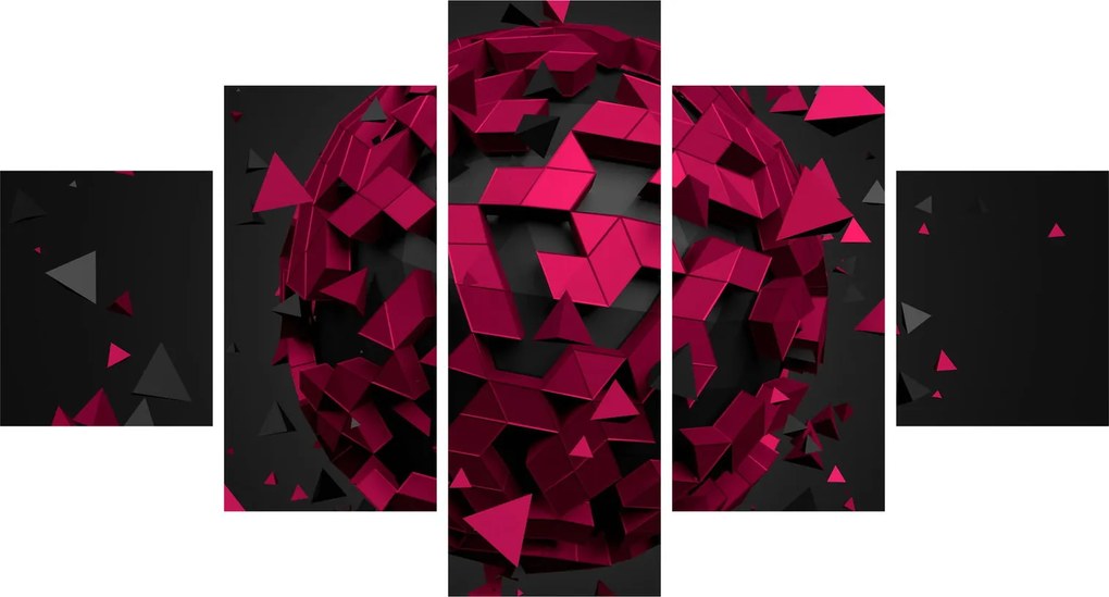 Obraz abstrakcji 3D (125x70 cm)