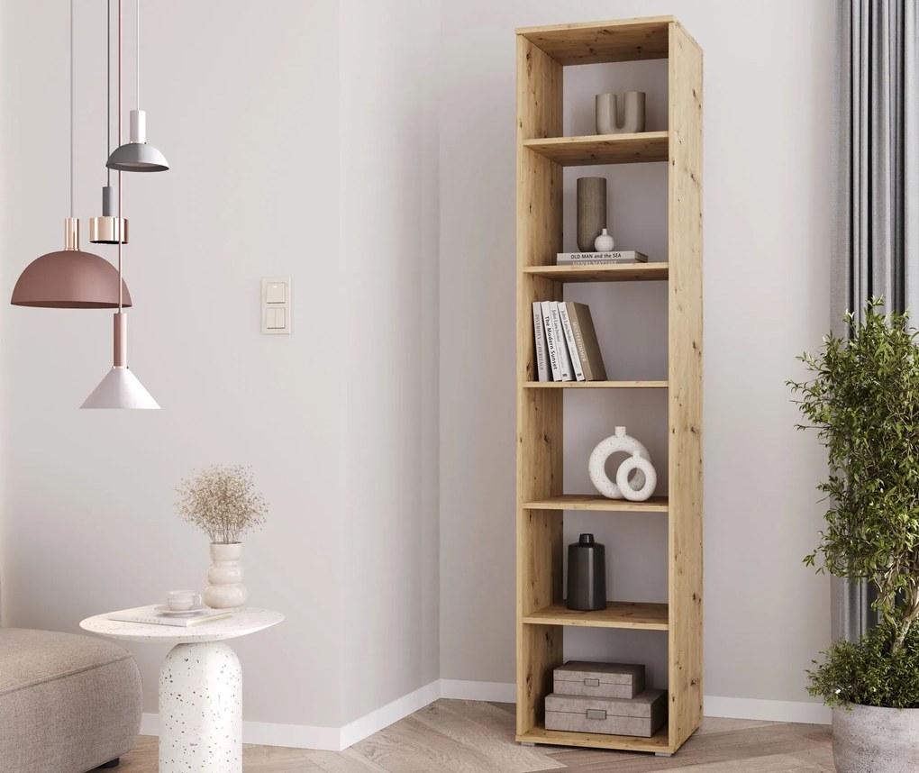 Regał do przechowywania w stylu nowoczesnym 30 cm dąb artisan T7-A75