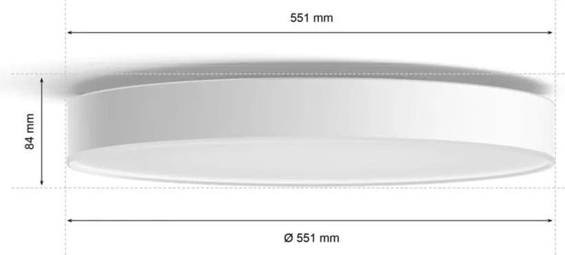 Inteligentna lampa sufitowa LED 48 W Enrave – Philips Hue