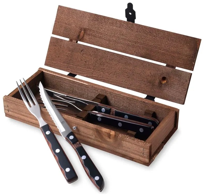 Czarne/w kolorze srebra sztućce 4 szt. ze stali nierdzewnej Old Farmer Classic – Gense