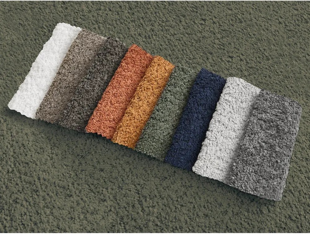 Zielony podnóżek z materiału bouclé Montaigne – Bobochic Paris