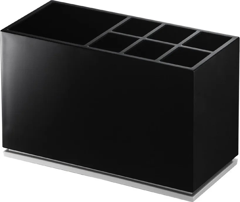 Czarny plastikowy stojak na szczoteczki do zębów Mist – YAMAZAKI