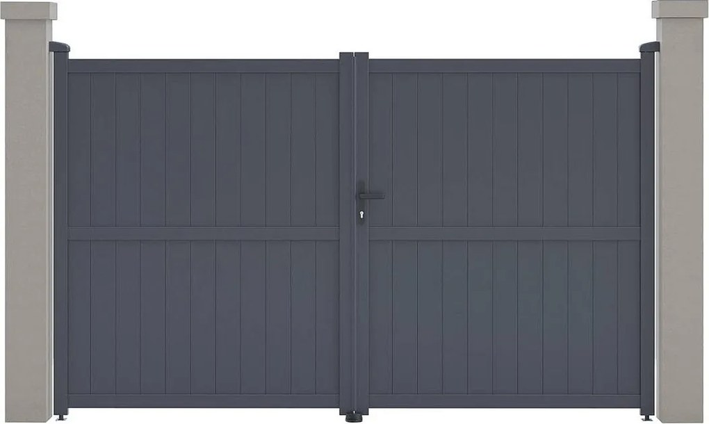 Brama aluminiowa "Maurice" - 299.5 x 180.9 cm - Szara