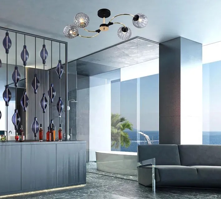 Nowoczesny elegancki żyrandol z 4 ramionami - A229 K6-M79