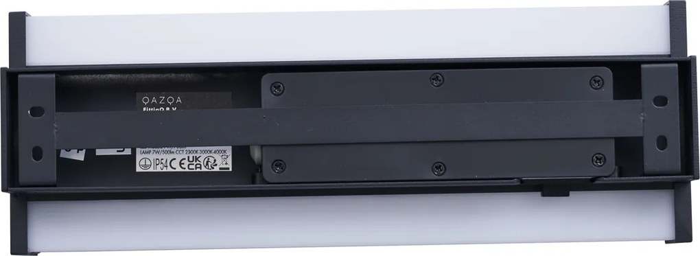 Nowoczesna lampa ścienna czarna 30cm z LED CCT IP54 - Vanya