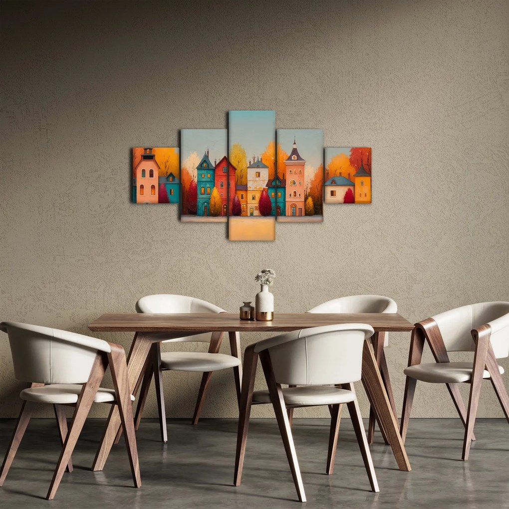 Obraz - Jesienna wieś (125x70 cm)