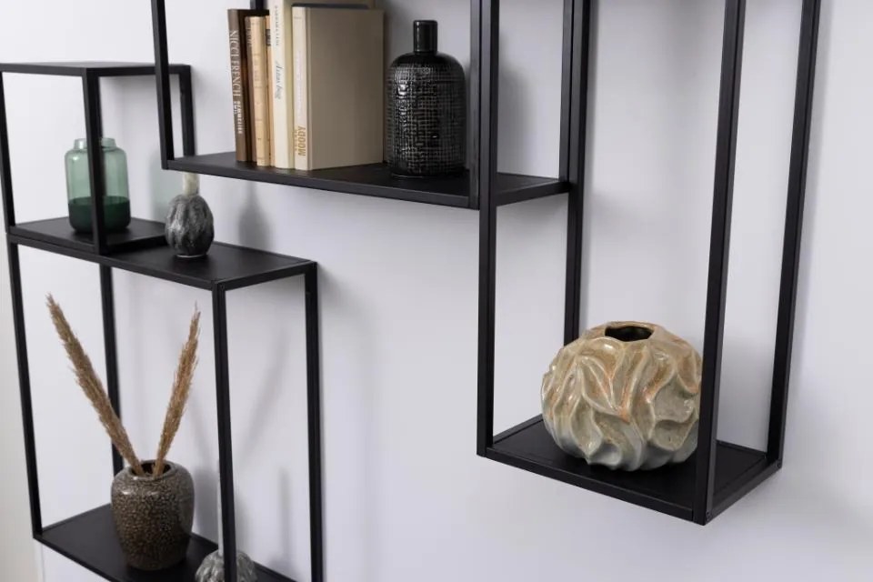 Zestaw 4 metalowych półek wiszących Geelong