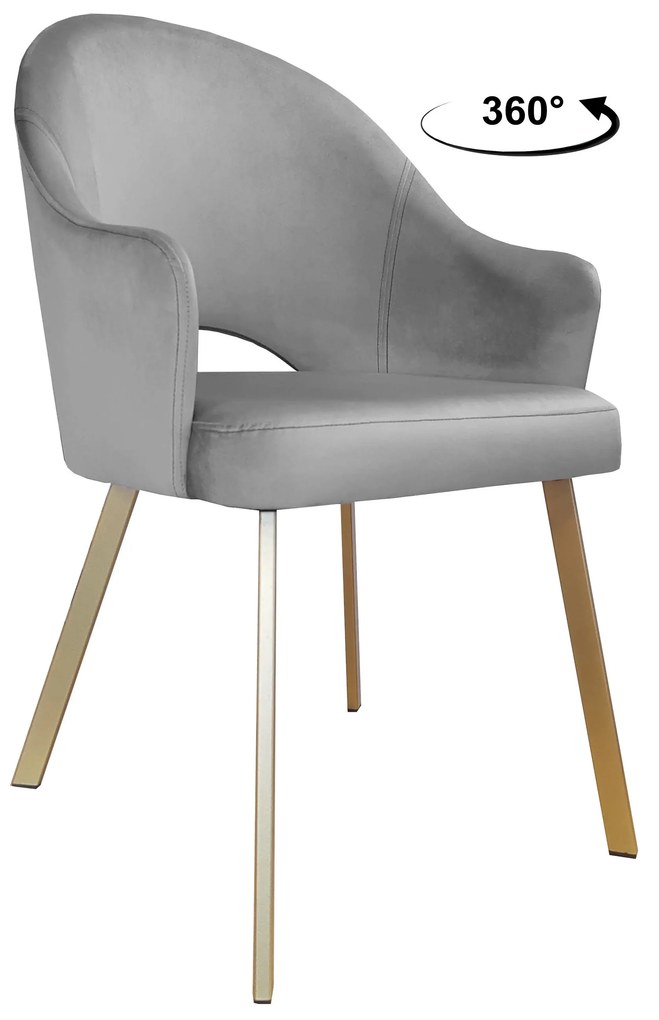 Krzesło obrotowe Velvet podstawa Profil złota MG17