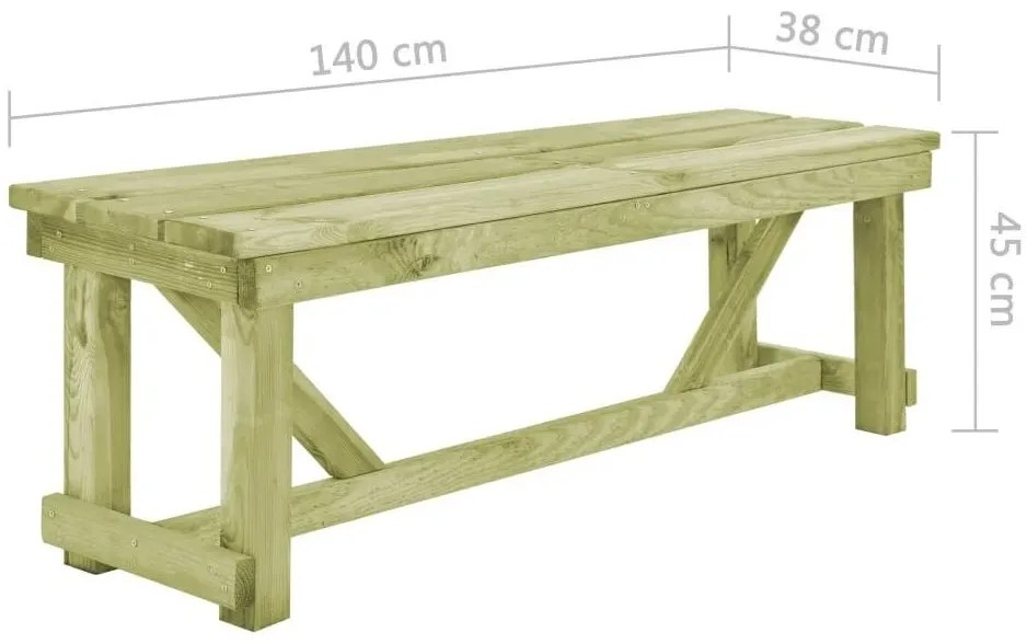 Zielona Drewniana Ławka Ogrodowa B0-Z53