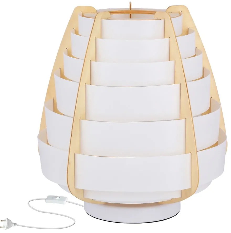 Biała lampa stołowa (wysokość 27 cm) Nagoja – Candellux Lighting