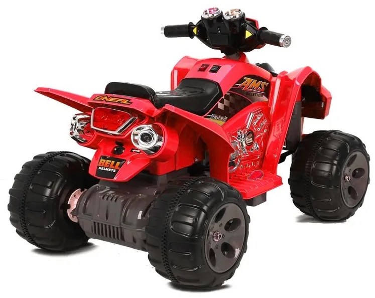 Quad na akumulator duże koła czerwony