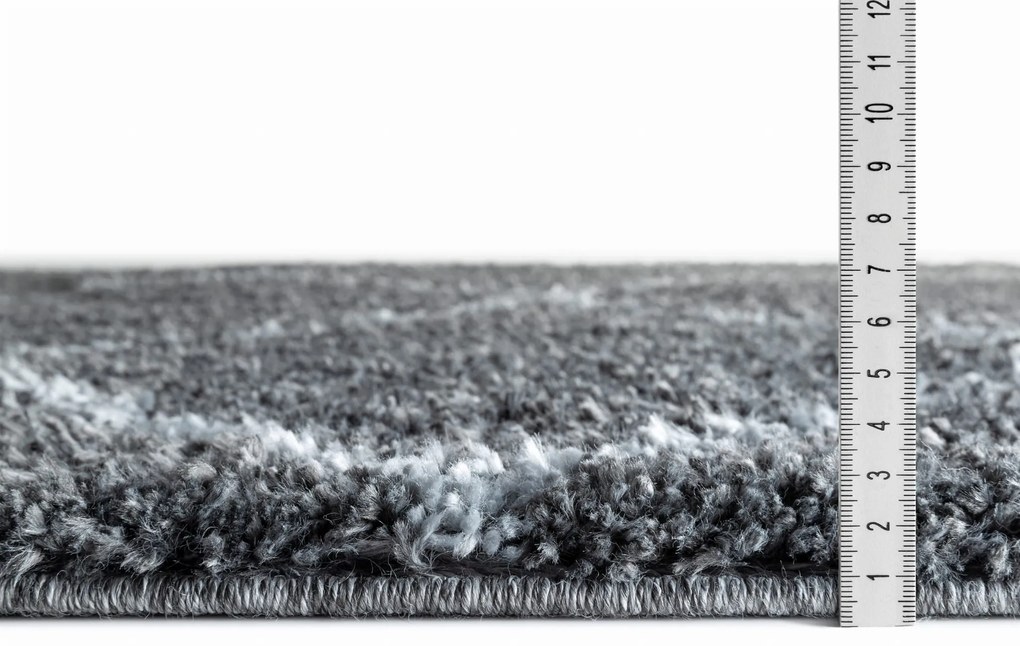 Dywan shaggy Blake romby szare 195 cm x 290 cm