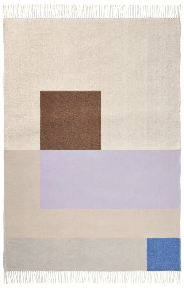 Lawendowo-beżowy koc 125x190 cm Brick – Mette Ditmer Denmark
