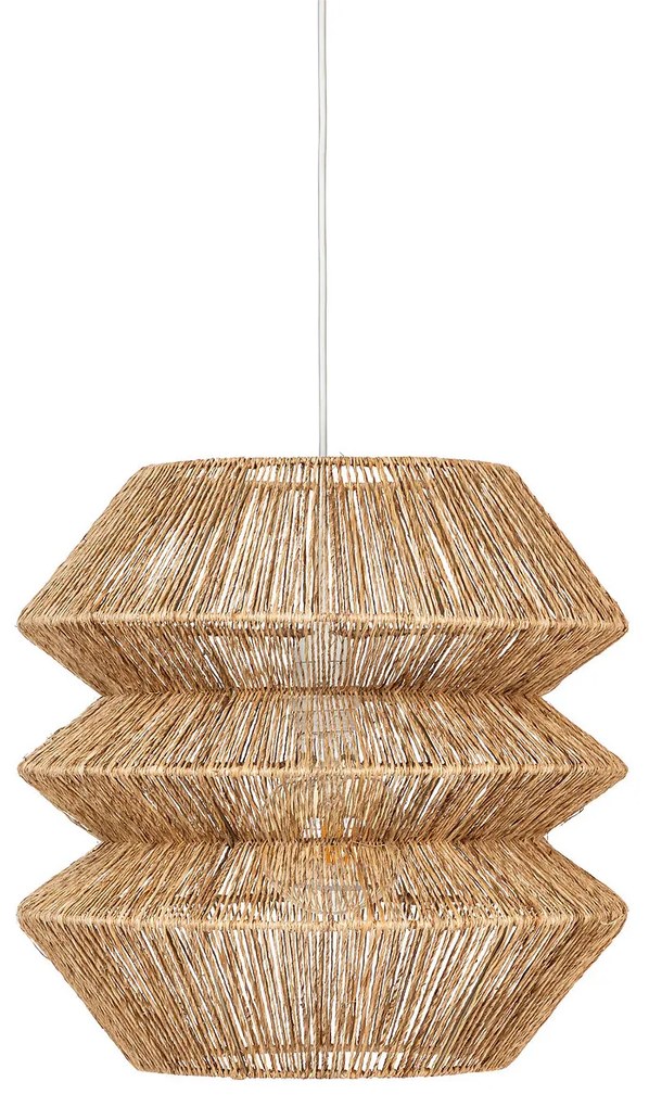 Lampa wisząca nad stół LIZA klosz z plecionki juta, Ø 38 cm