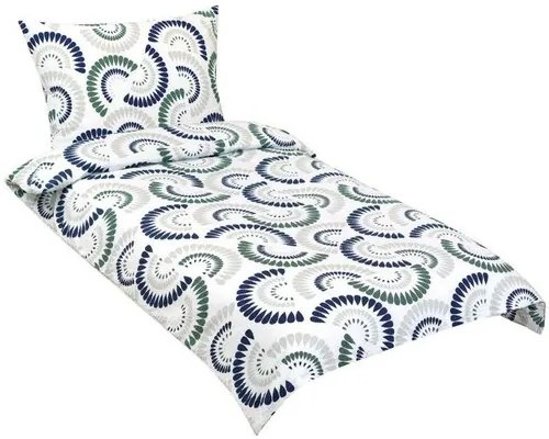 Bellatex Pościel krepa Kapka niebieska, zielona,140 x 200 cm, 70 x 90 cm