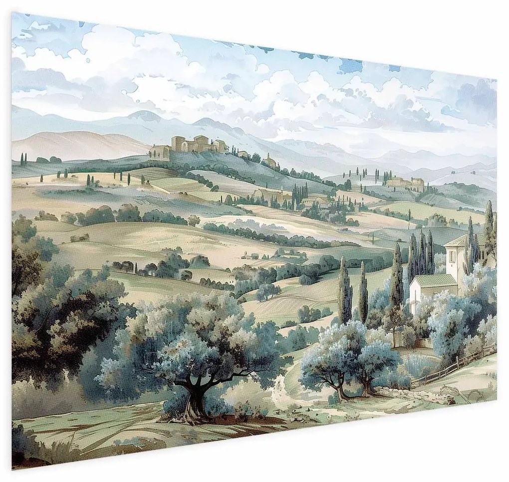 Plakat Pejzaż z polami 90x60 cm bez ramy z marginesem ARTGEIST B