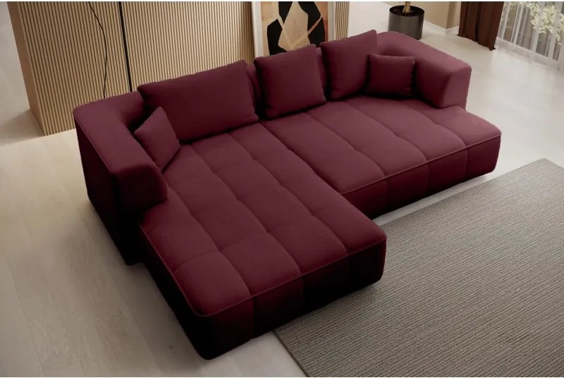 Narożnik ALBIO S Lewostronny z elektryczną regulacją siedziska, funkcja spania, wolnostojący w tkaninie EDEN 09 WERSAL