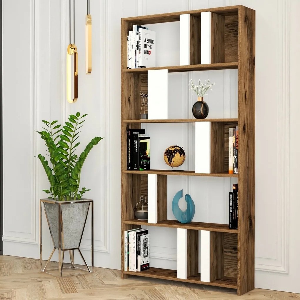 Biblioteczka Lima White and Walnut