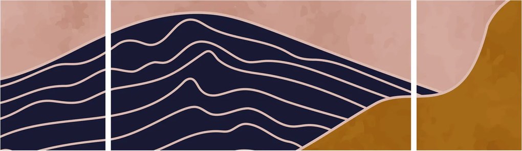 Obraz - Słońce nad górami (170x50 cm)