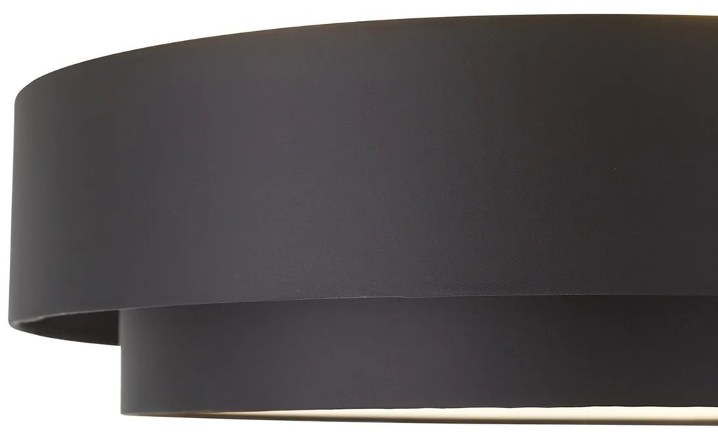 Nowoczesna lampa sufitowa czarna 50 cm 3-punktowa - Drum Duo