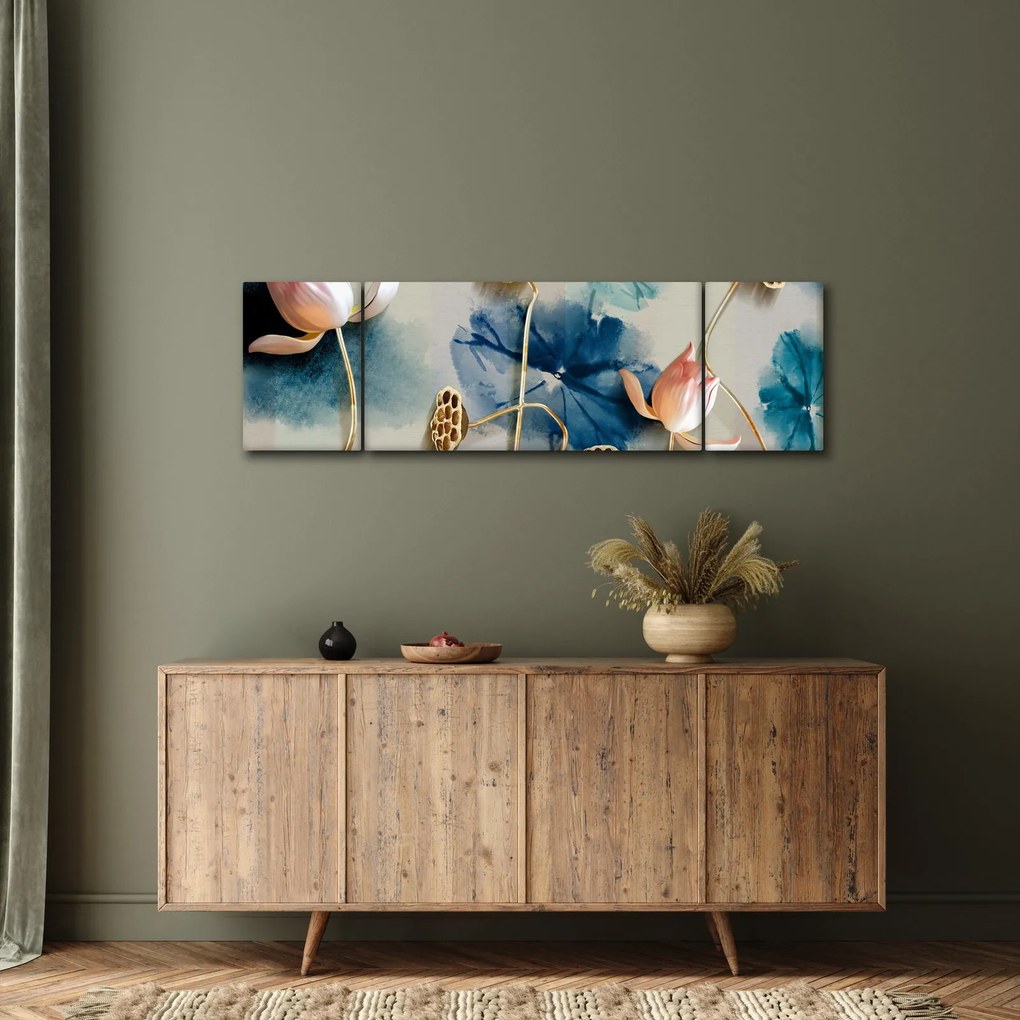 Obraz z kwiatami (170x50 cm)