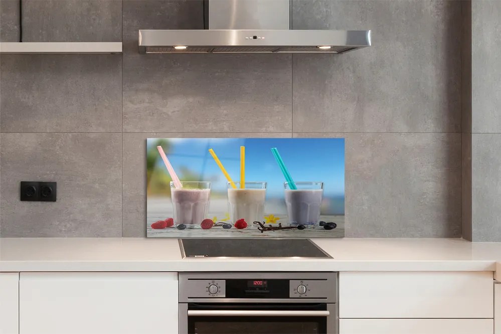 Szklany Panel Barwne Drink w Szklankach