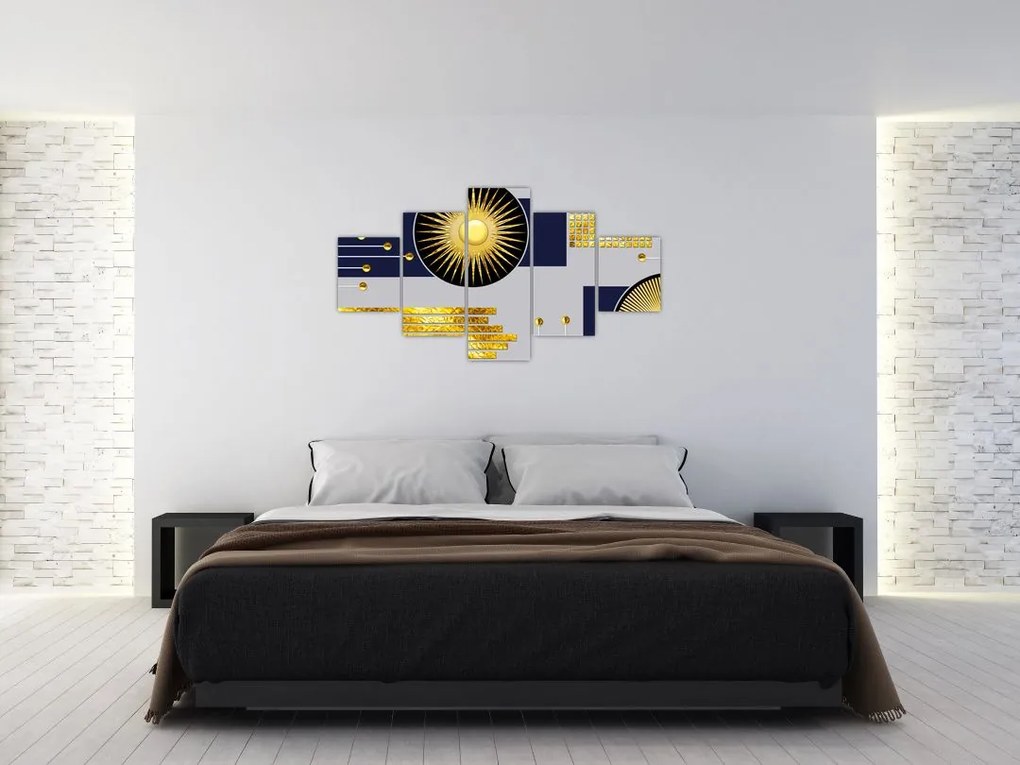 Obraz - Złote koła (125x70 cm)