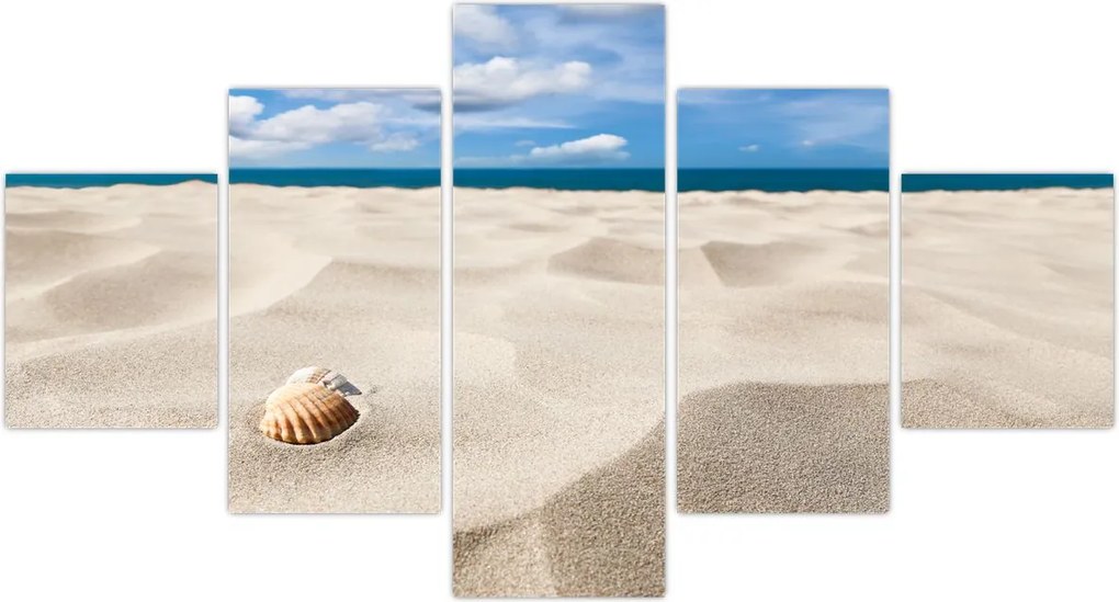 Obraz - Muszle na plaży (125x70 cm)