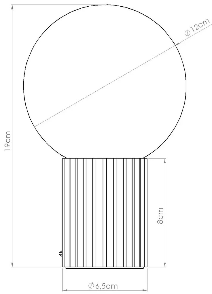 Lampa biurkowa HALO taupe ryflowana SOLLUX  LIGHTING