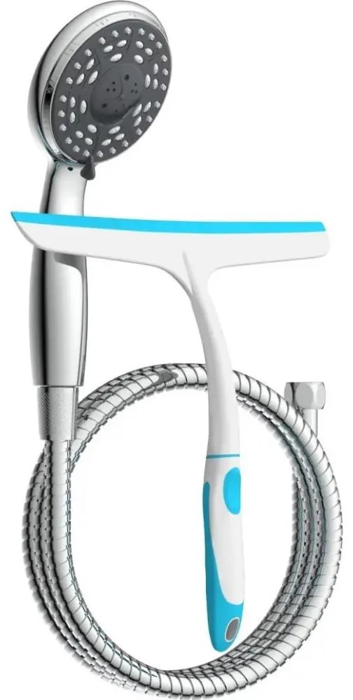 Schütte 64197 - Zestaw prysznicowy, chrom błyszczący + ściągacz do szkła