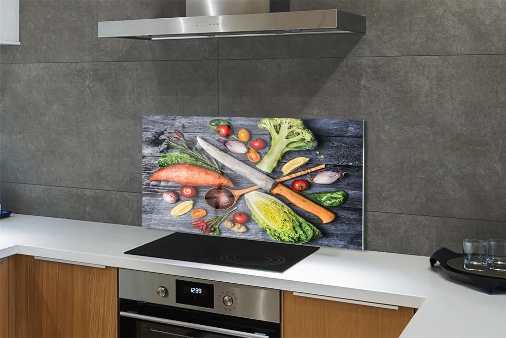 Panel nad Blat Kuchenny Przygotowanie Warzywnego Posiłku