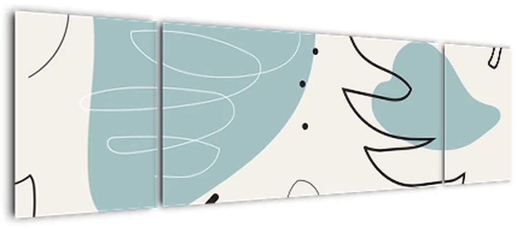 Obraz - ilustracja liścia (170x50 cm)