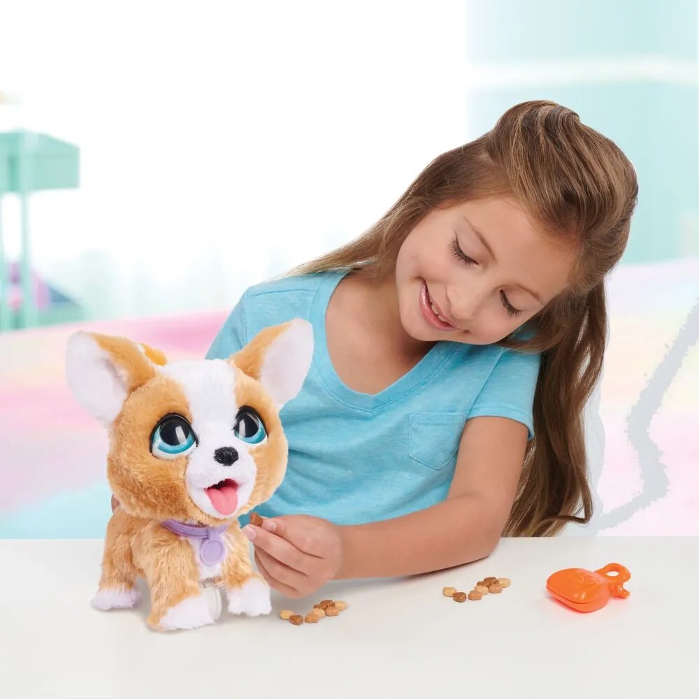 FurReal Poop-A-Lots Corgi, Piesek interaktywny, brązowo-biały